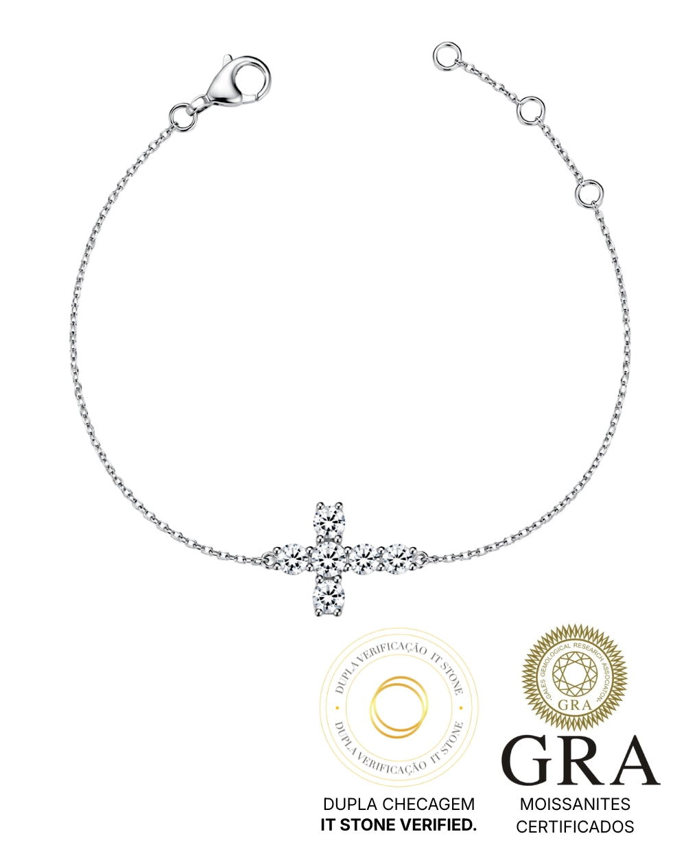 Pulseira Cross Moissanite