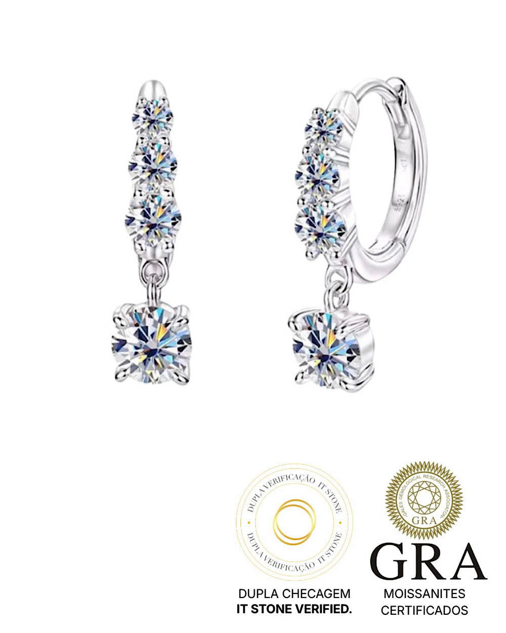Argolinha Carolyn Moissanite Luxo
