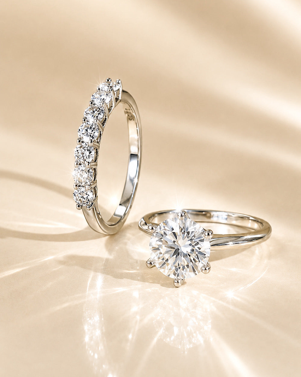 Anel Solitário Clássico Moissanite 3ct