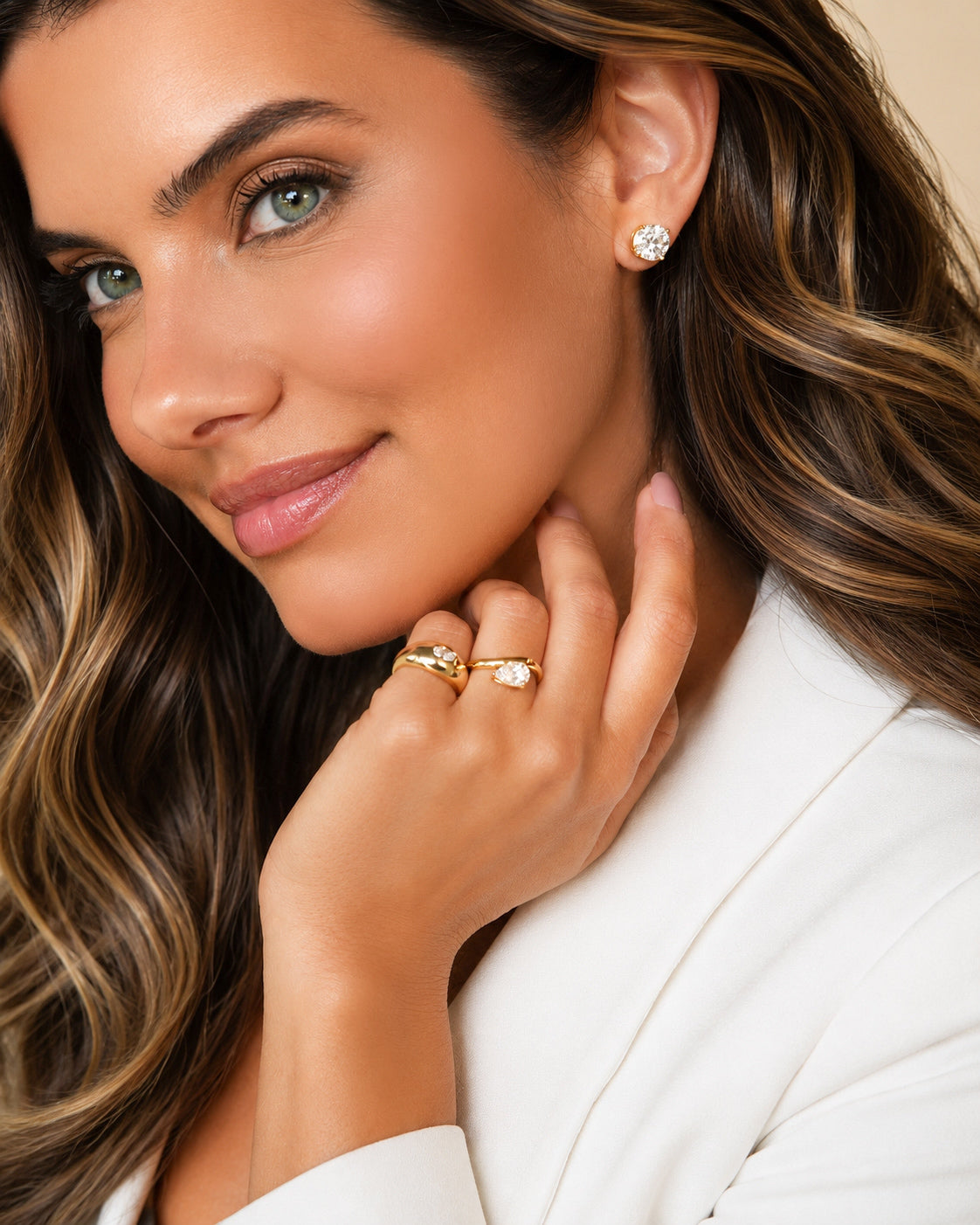 Brinco Solitário Clássico Moissanite Luxo Gold 3ct