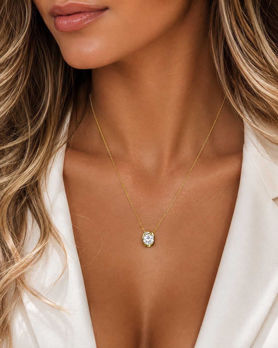 Colar The Eyrie Moissanite 2ct Gold