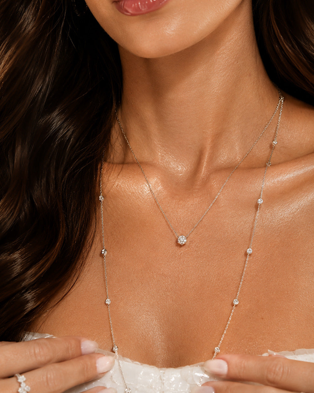 Colar Tiffy Moissanite 0.1ct