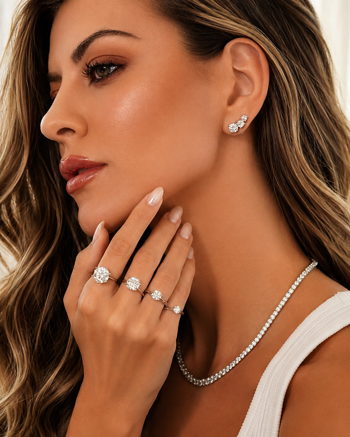Ear Cuff Aurora Moissanite