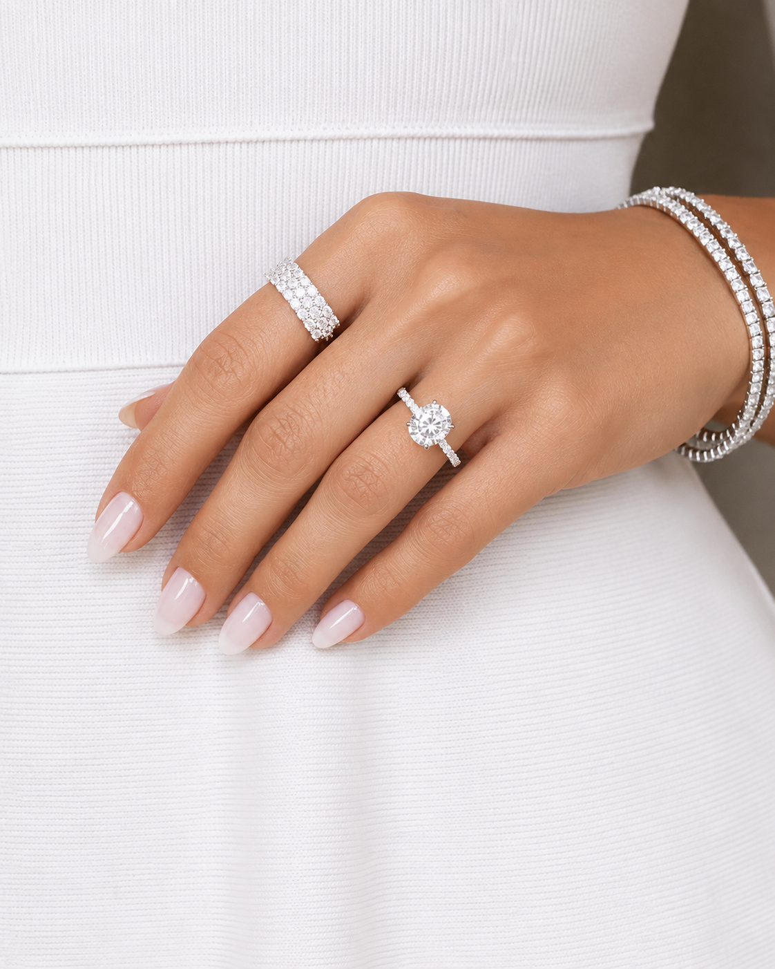 Anel Solitário Sienna Moissanite Oval