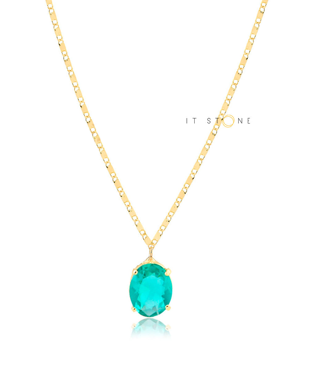 Colar Shiny Oval Gold