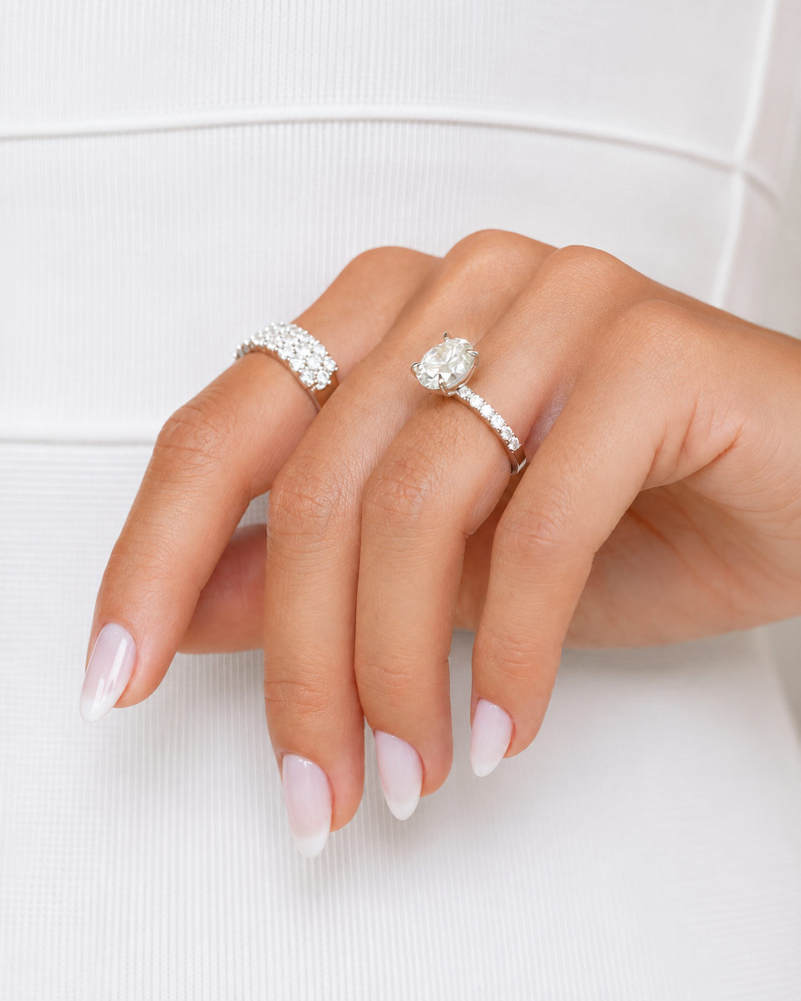 Anel Solitário Sienna Moissanite Oval