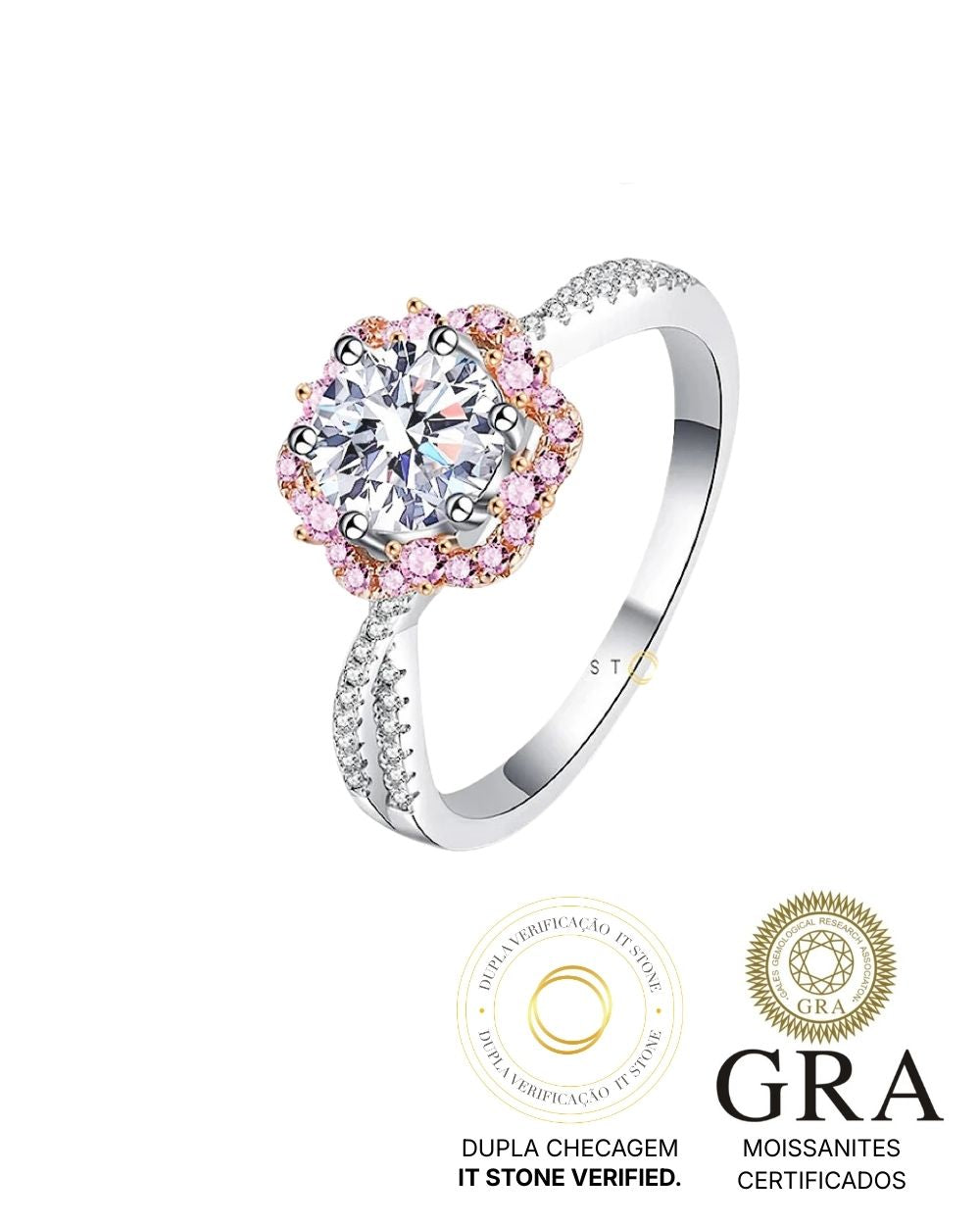 Anel Luxury Éden Moissanite