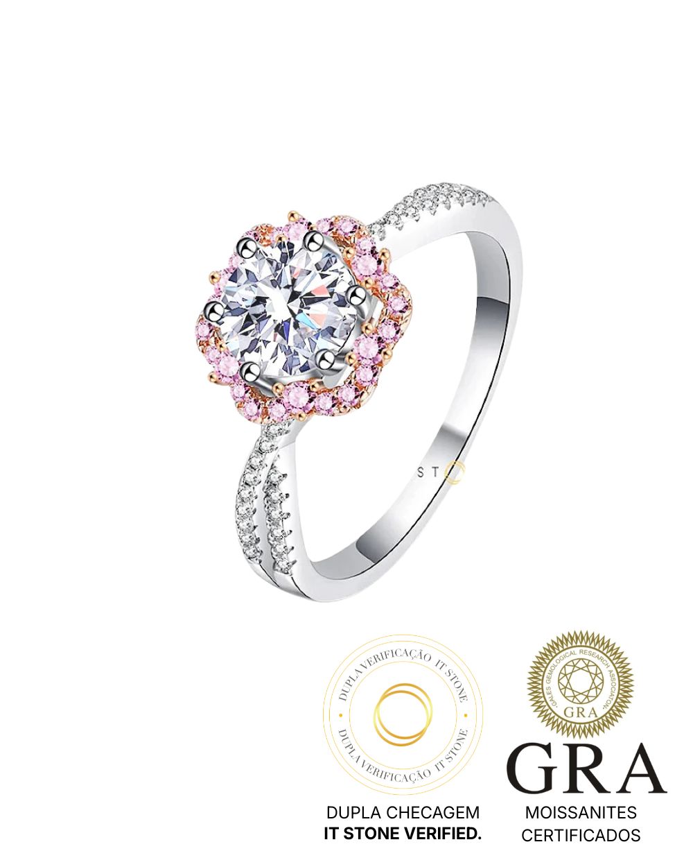 Anel Luxury Éden Moissanite