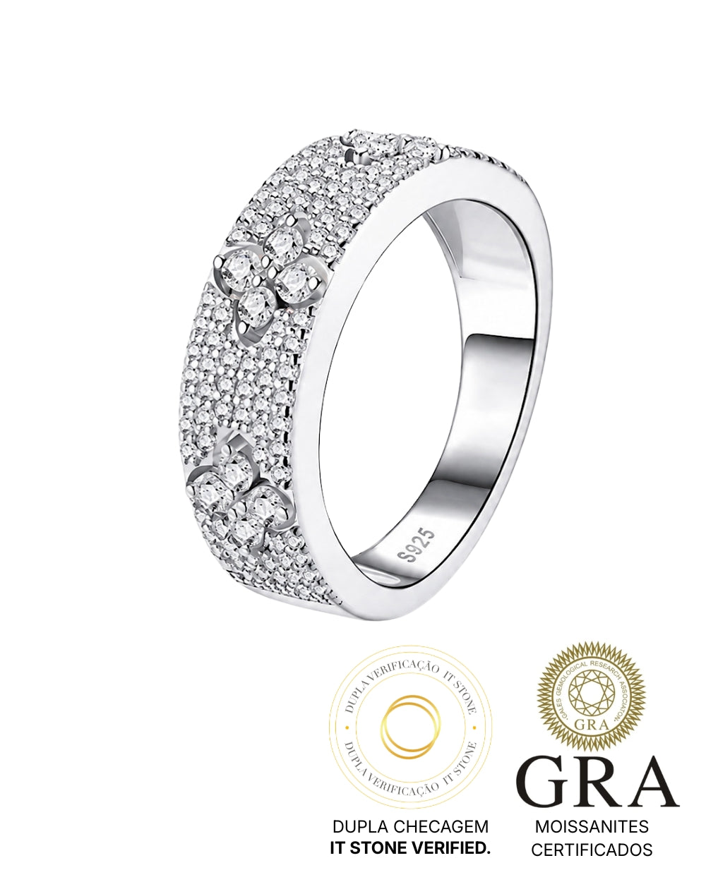 Meia Aliança Athena Moissanite