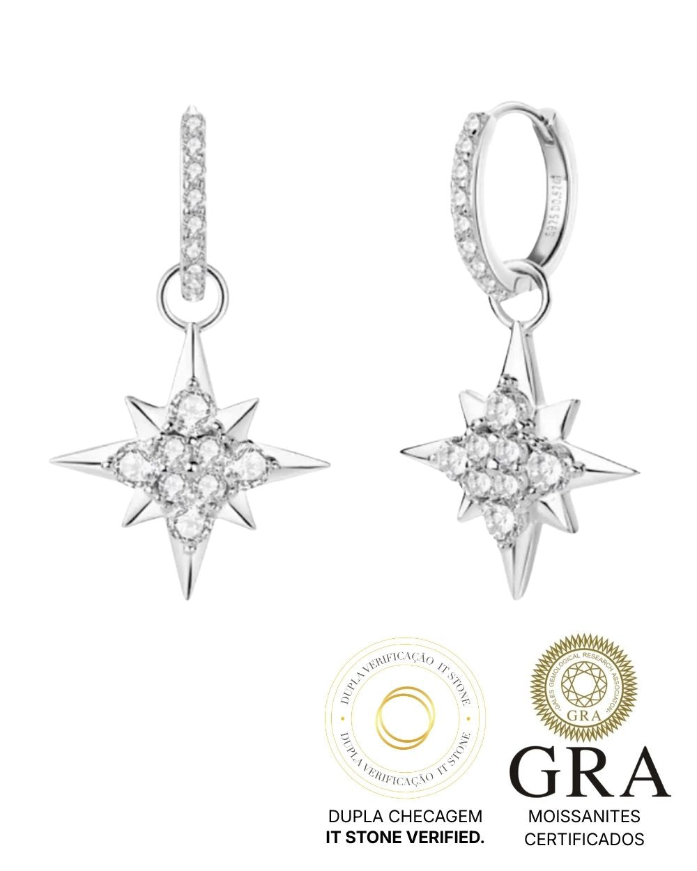 Argola Aster Moissanite