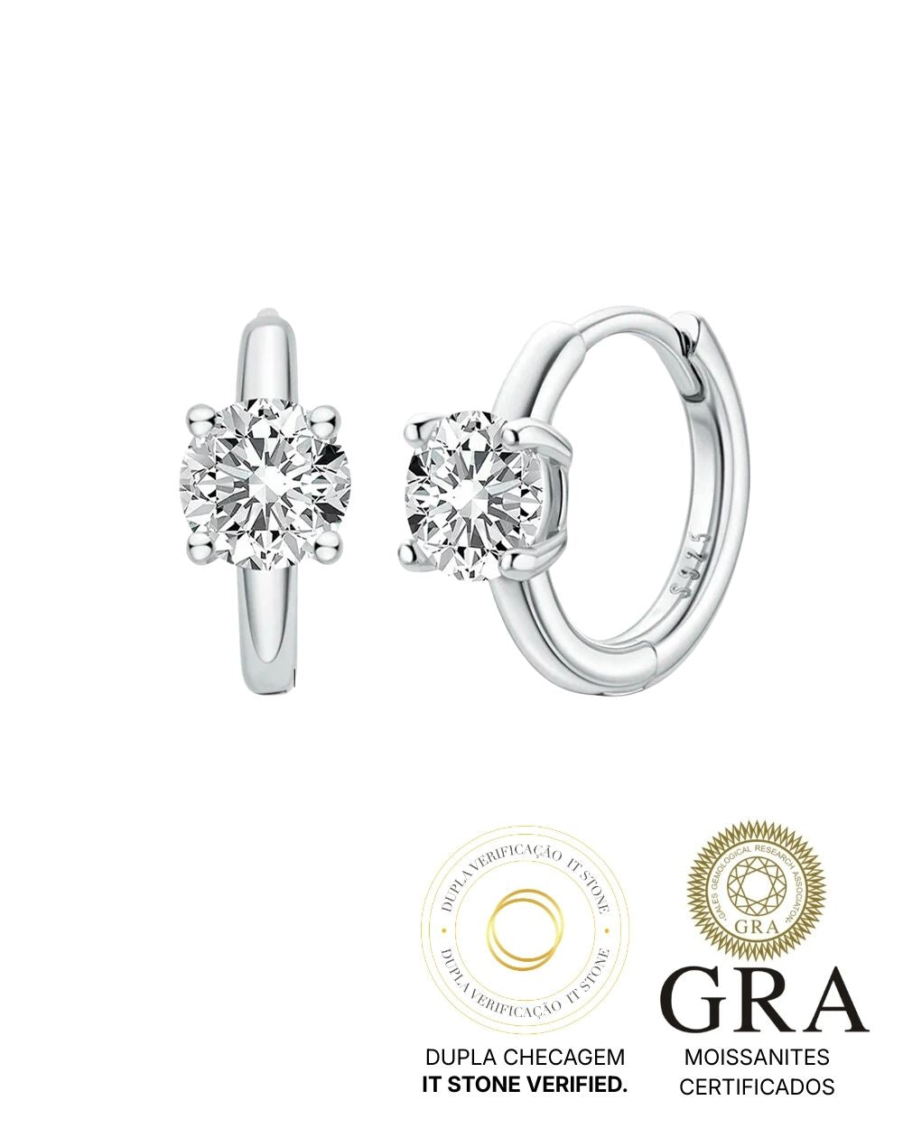 Argolinha Lumiere Moissanite Luxo