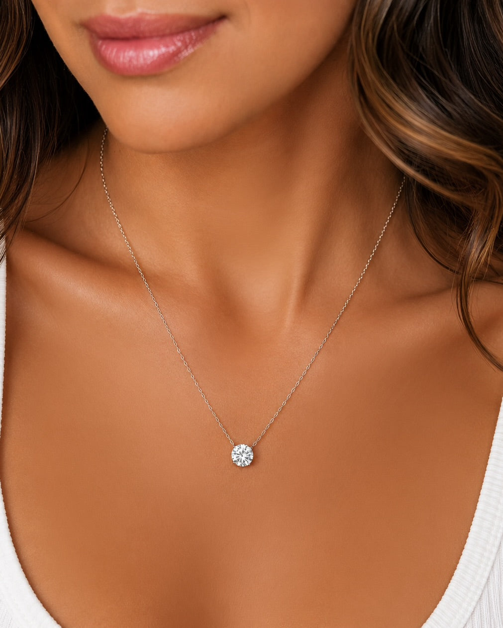 Colar Ponto de Luz Moissanite Classic 2ct