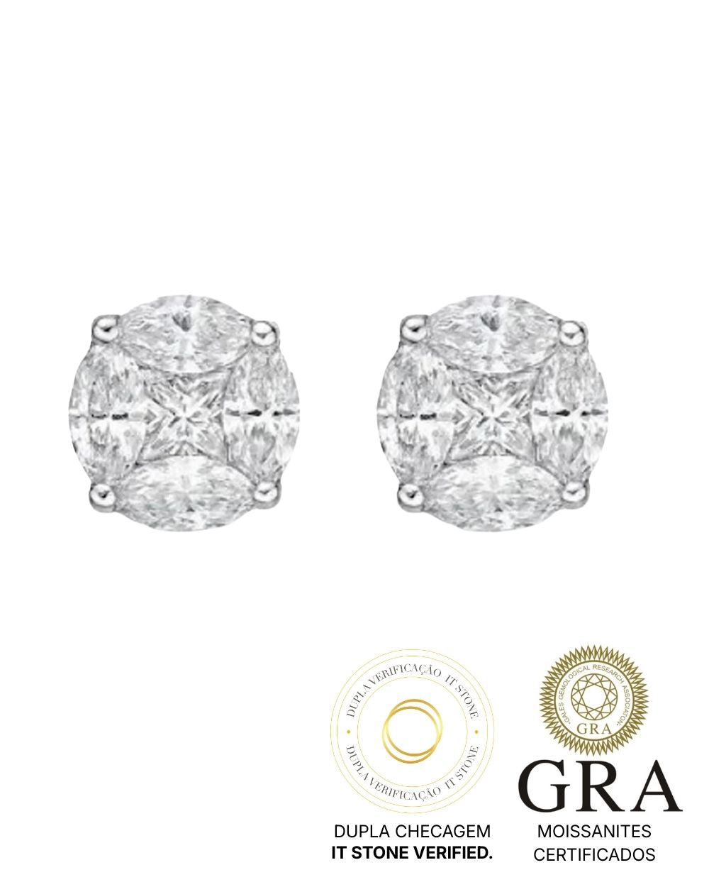 Brinco Moissanite Illusion