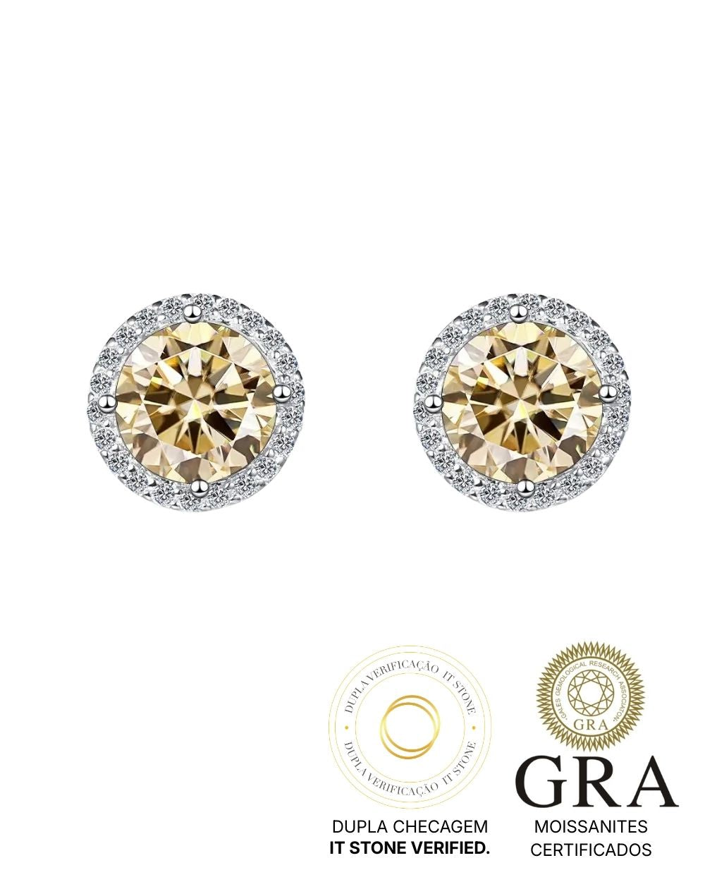 Brinco Pryanka Moissanite Desert Ombré