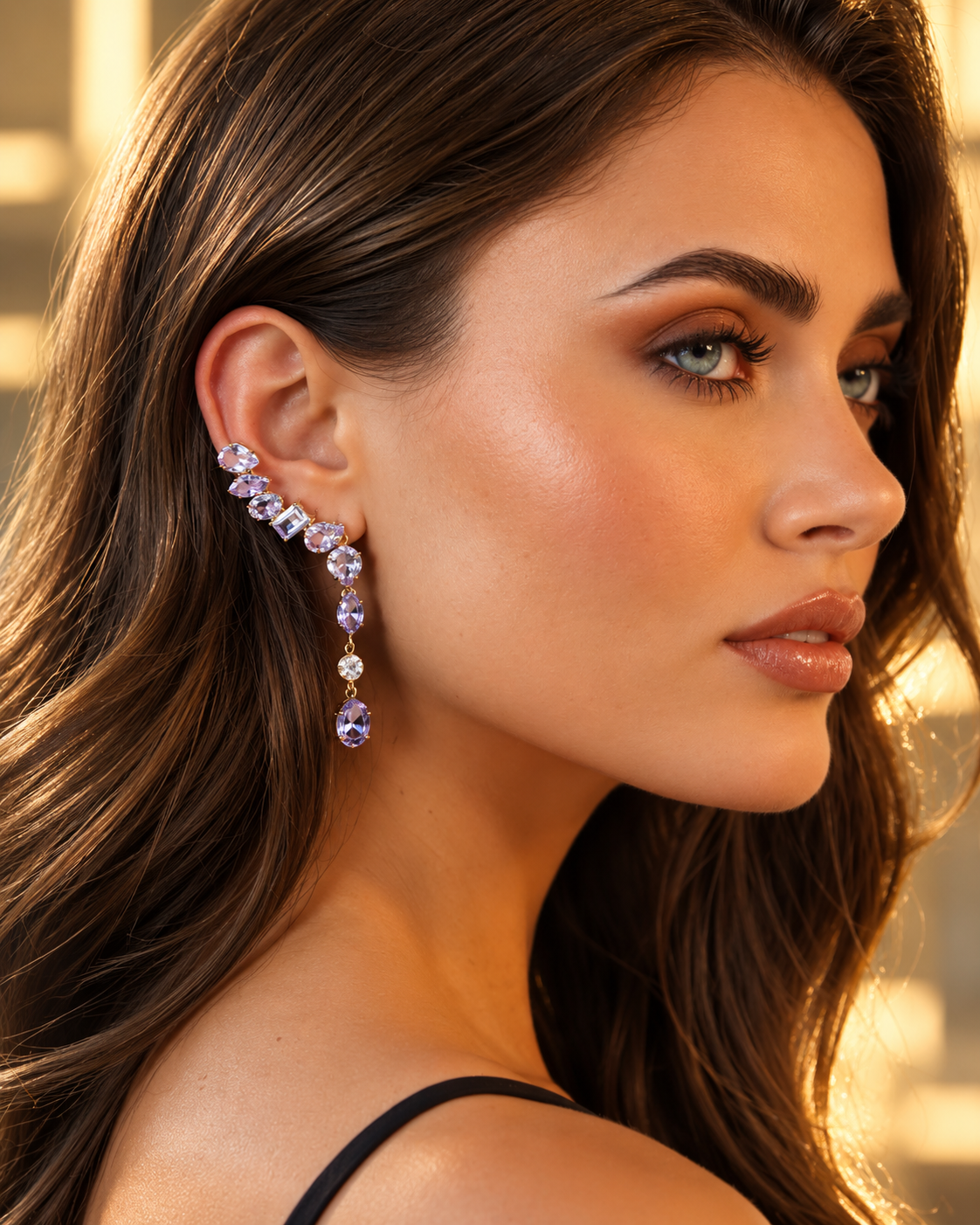 Ear Cuff Multi Lapidação Dangle - IT Stone Semijoias