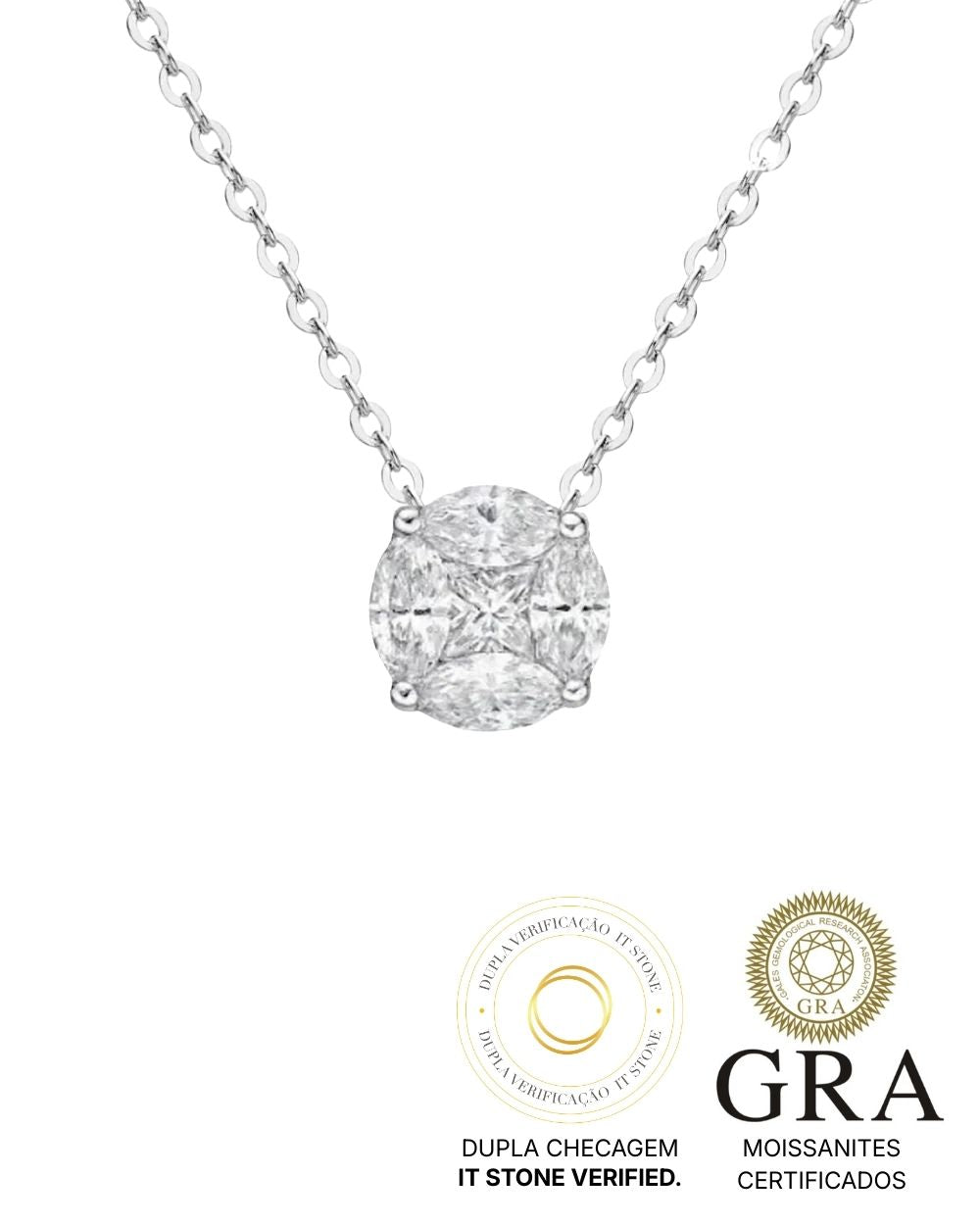 Colar Illusion Moissanite