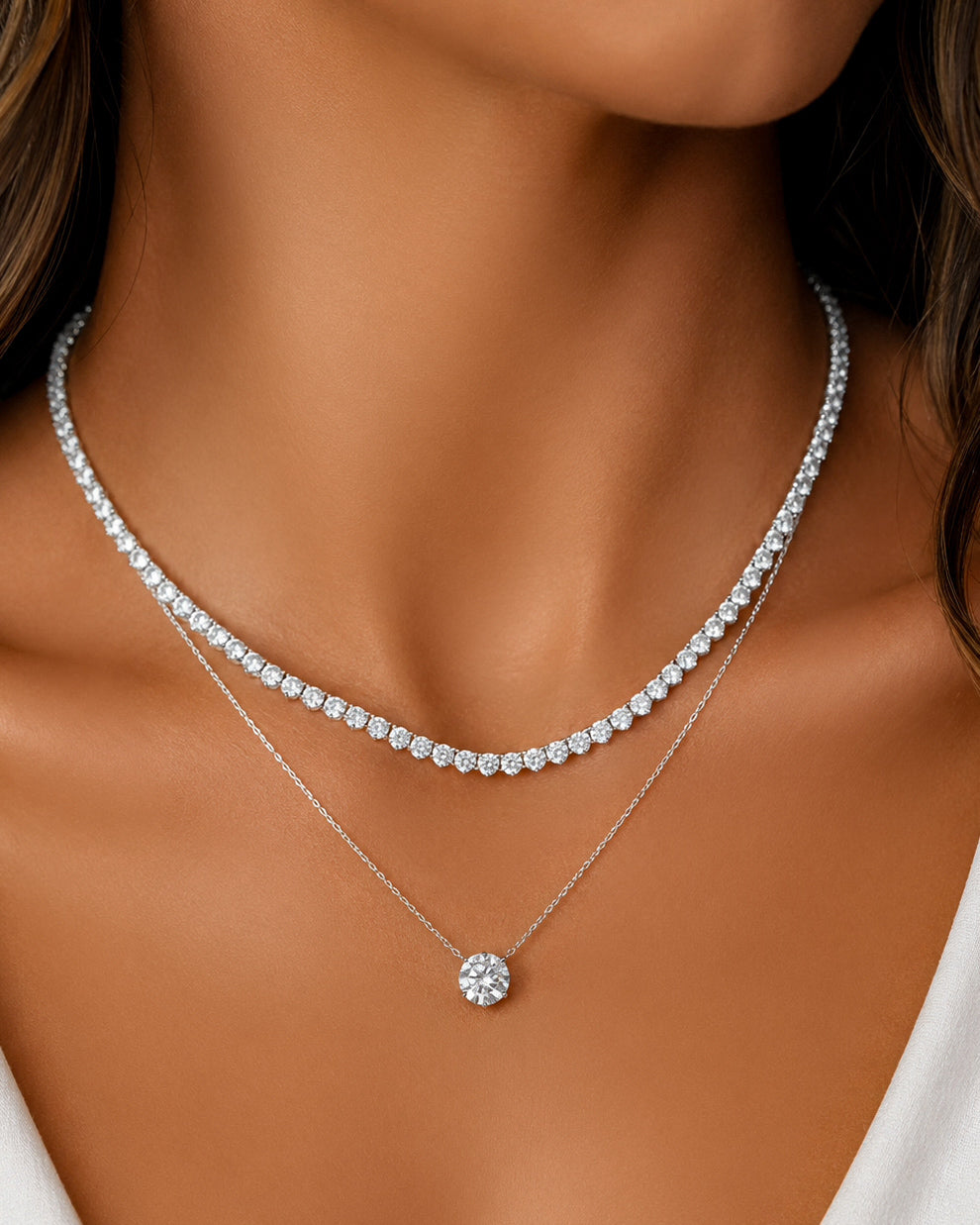 Colar Ponto de Luz Moissanite Classic 2ct