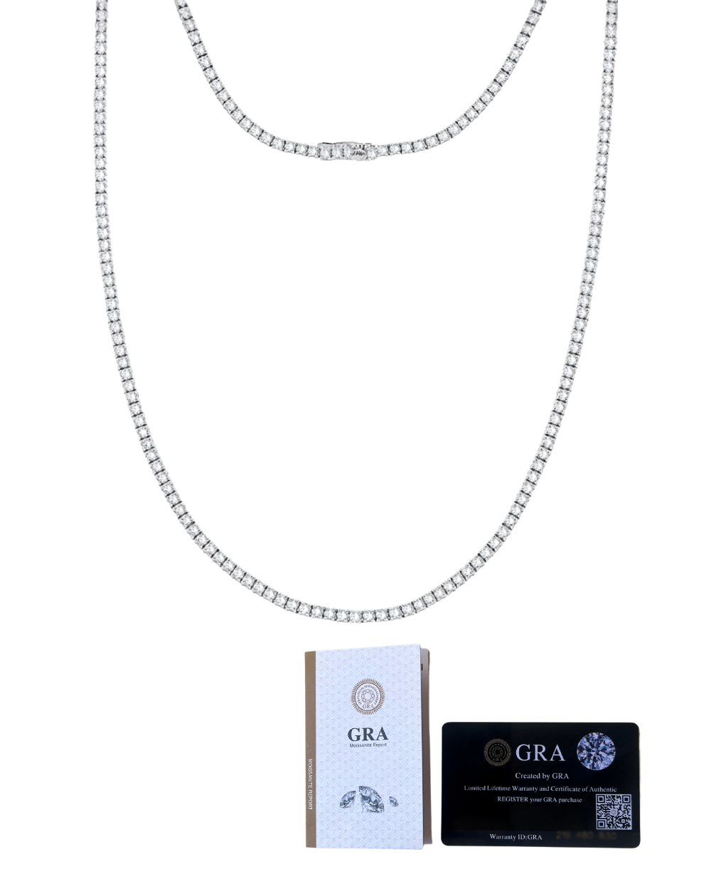 Colar Riviera Moissanite 2mm 40cm