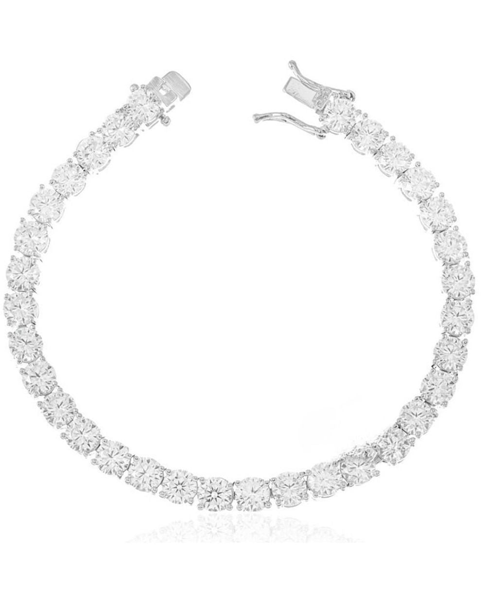 Pulseira Riviera Ródio 4mm