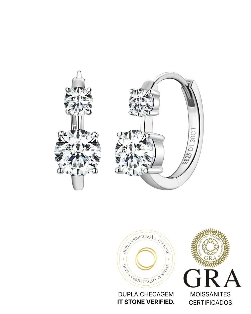 Argolinha Double Million Moissanite