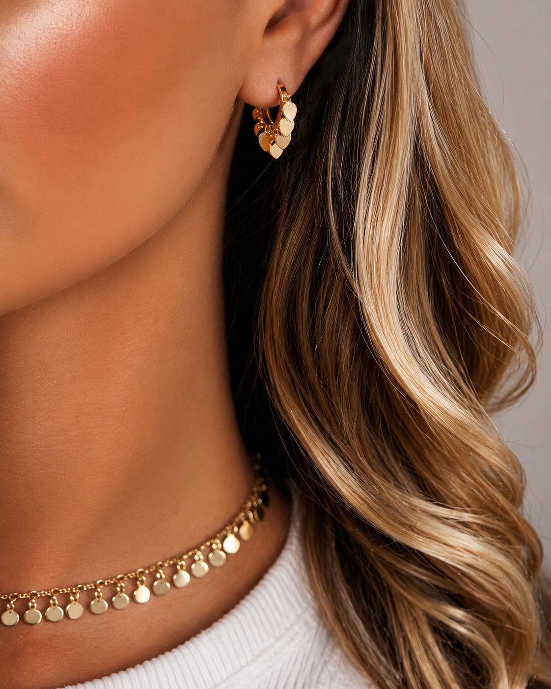 Argolinha Plaquets Gotinhas Gold