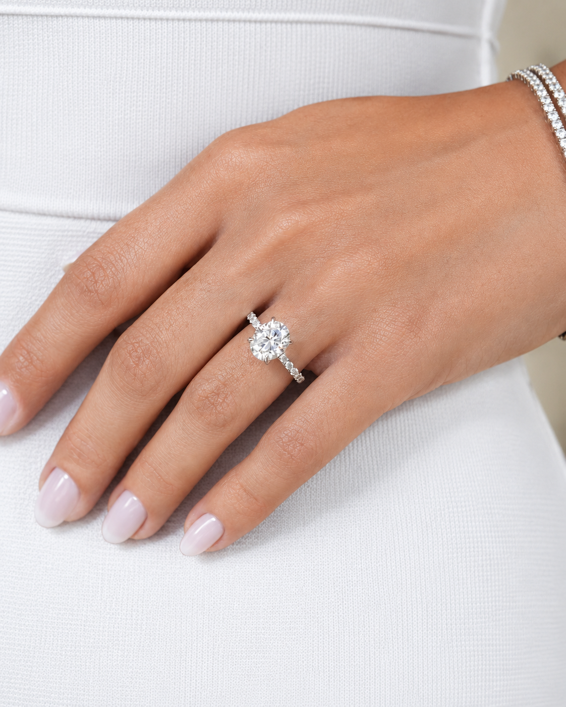 Anel Solitário Sienna Moissanite Oval