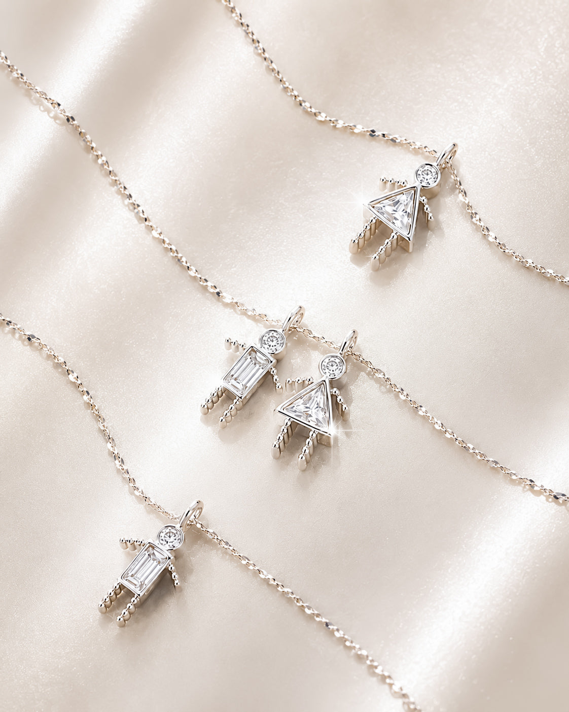 Pingente Menina Moissanite