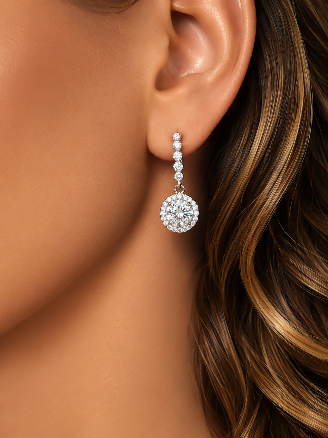 Argola Sylvie Moissanite 1ct
