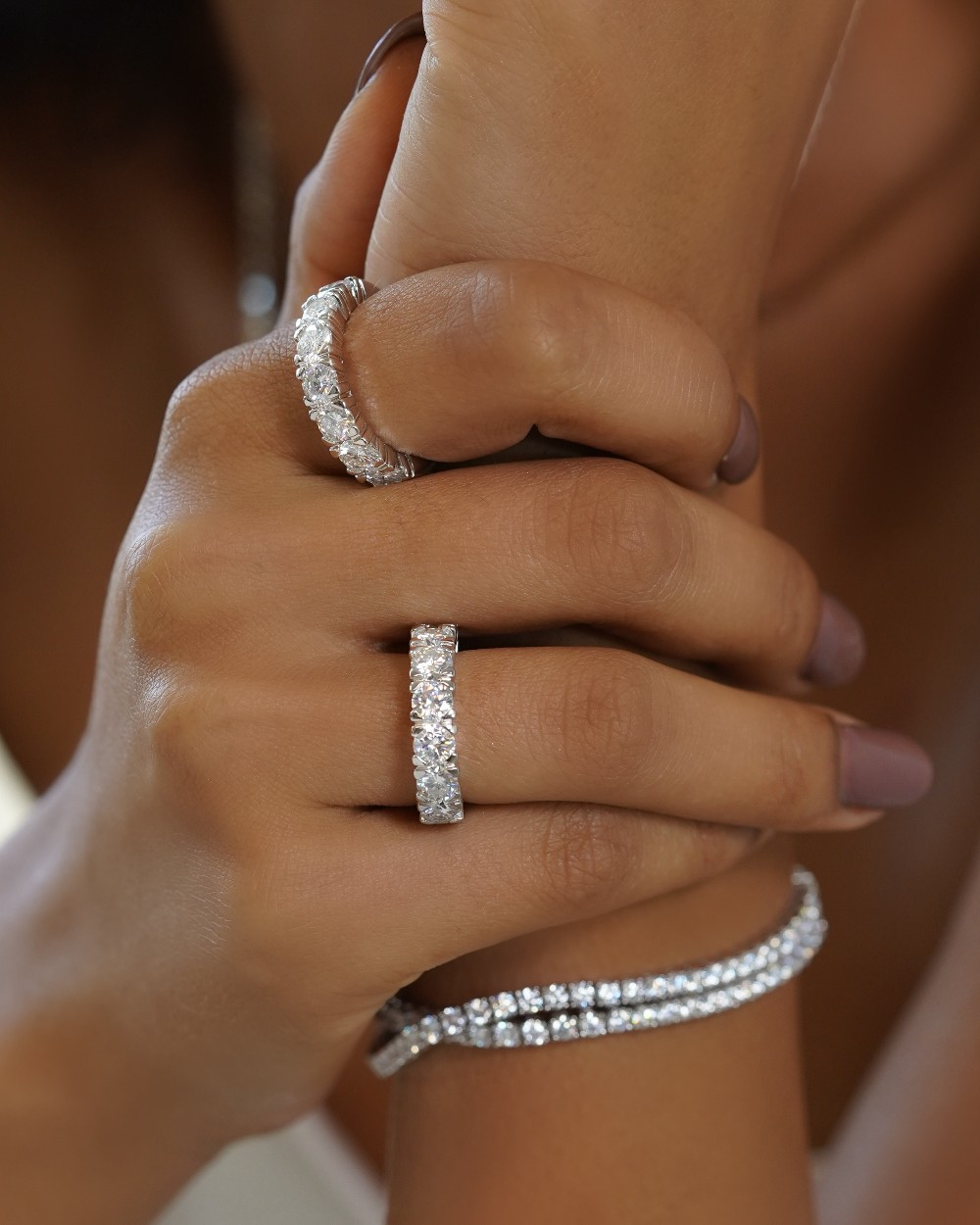 Meia Aliança Russa Moissanite