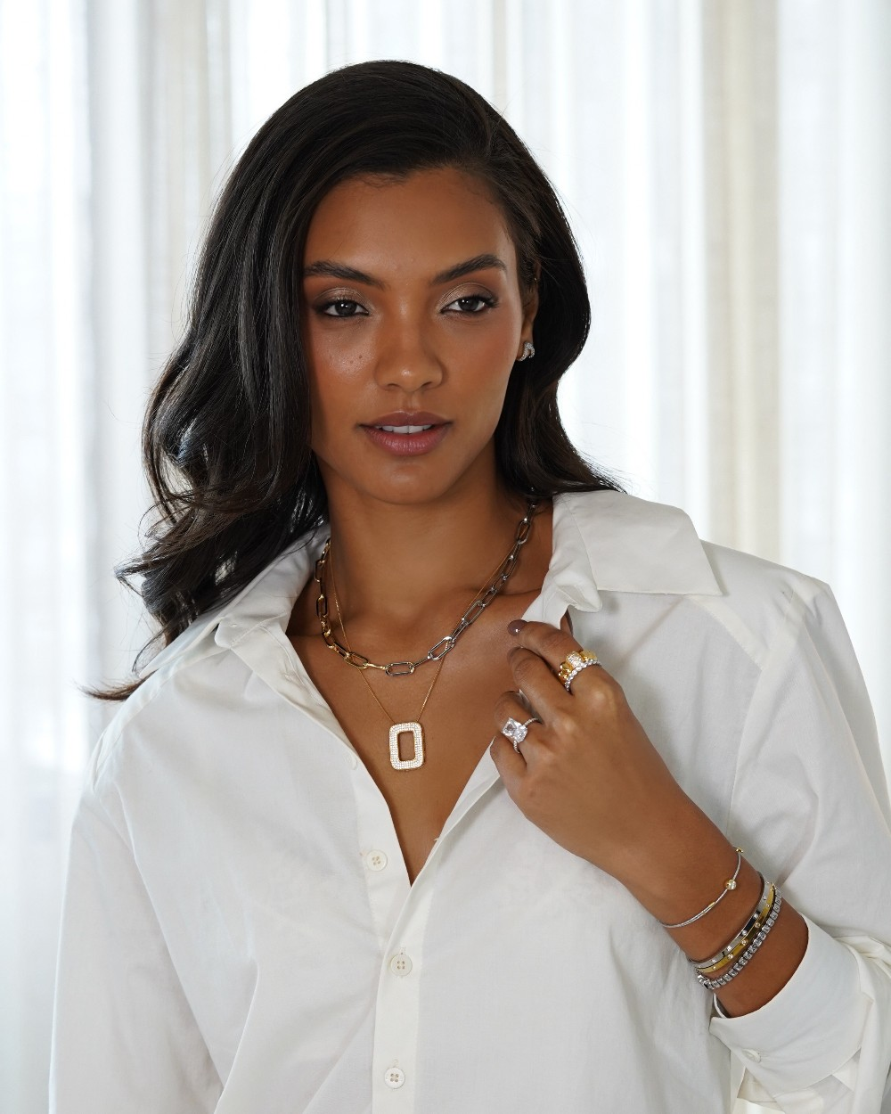 Colar Geometric Pavê