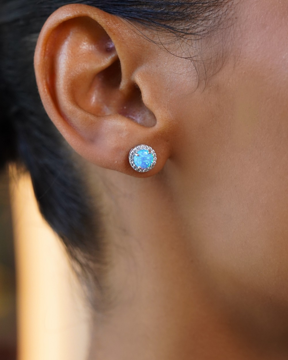 Brinco Blue Opala Luxo