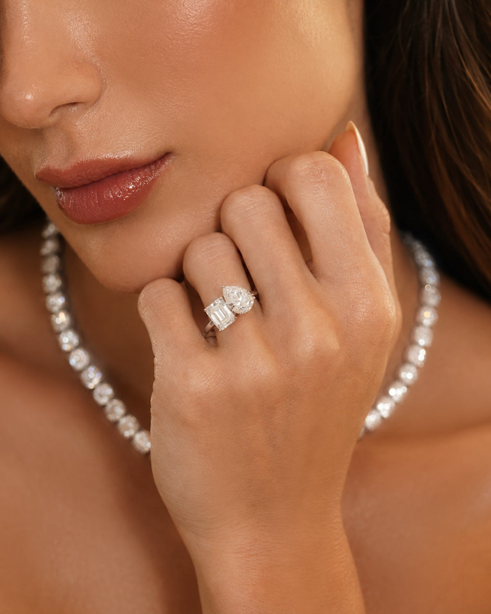 Anel Toi et Moi Moissanite Luxo