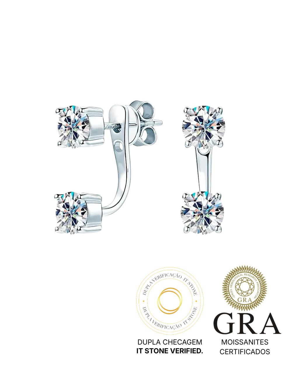 Ear Jacket Harper Moissanite Luxo