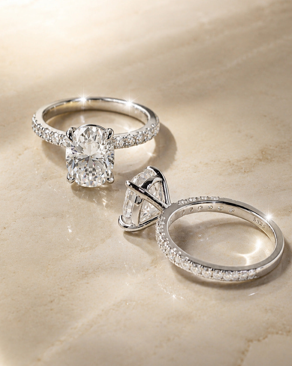 Anel Solitário Sienna Moissanite Oval
