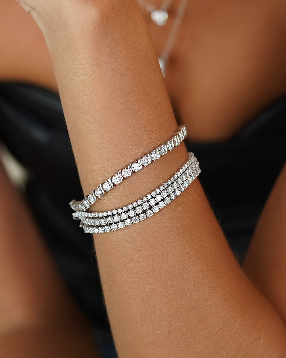 Pulseira Riviera Charlize Moissanite Luxo