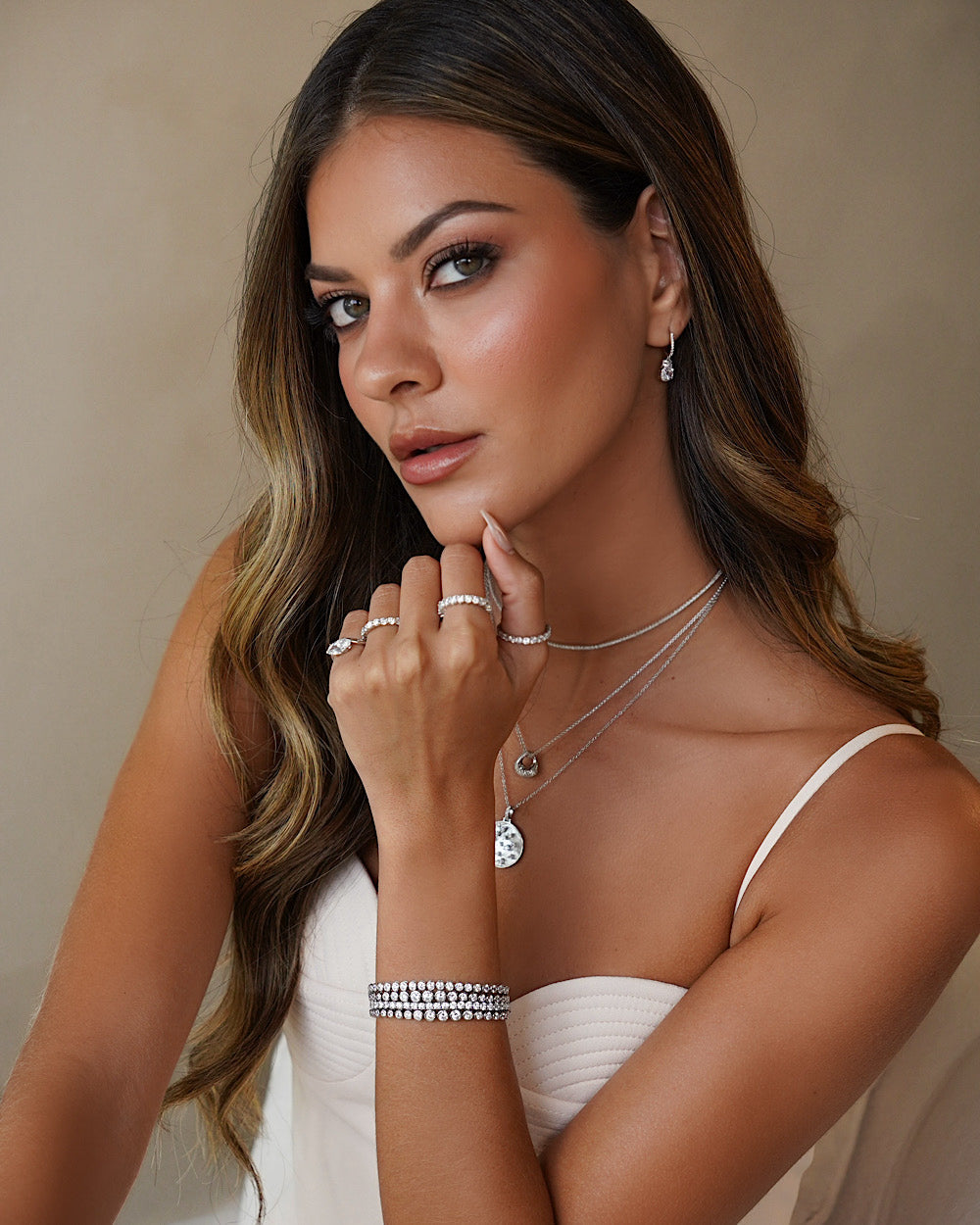 Pulseira Riviera Graduada Cravação Inglesa Luxo