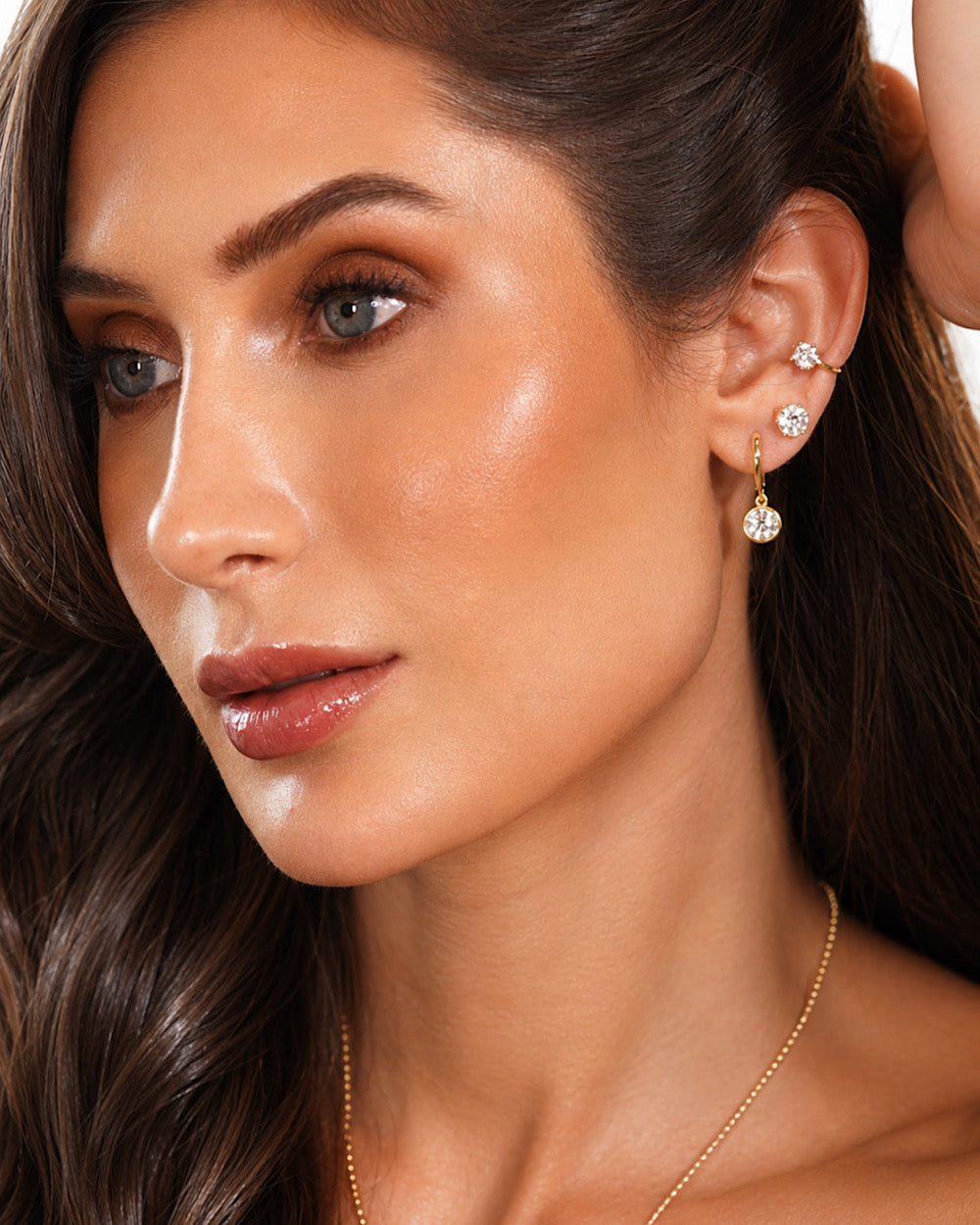 Piercing Falso 0.5ct Moissanite Luxo Gold (unidade)
