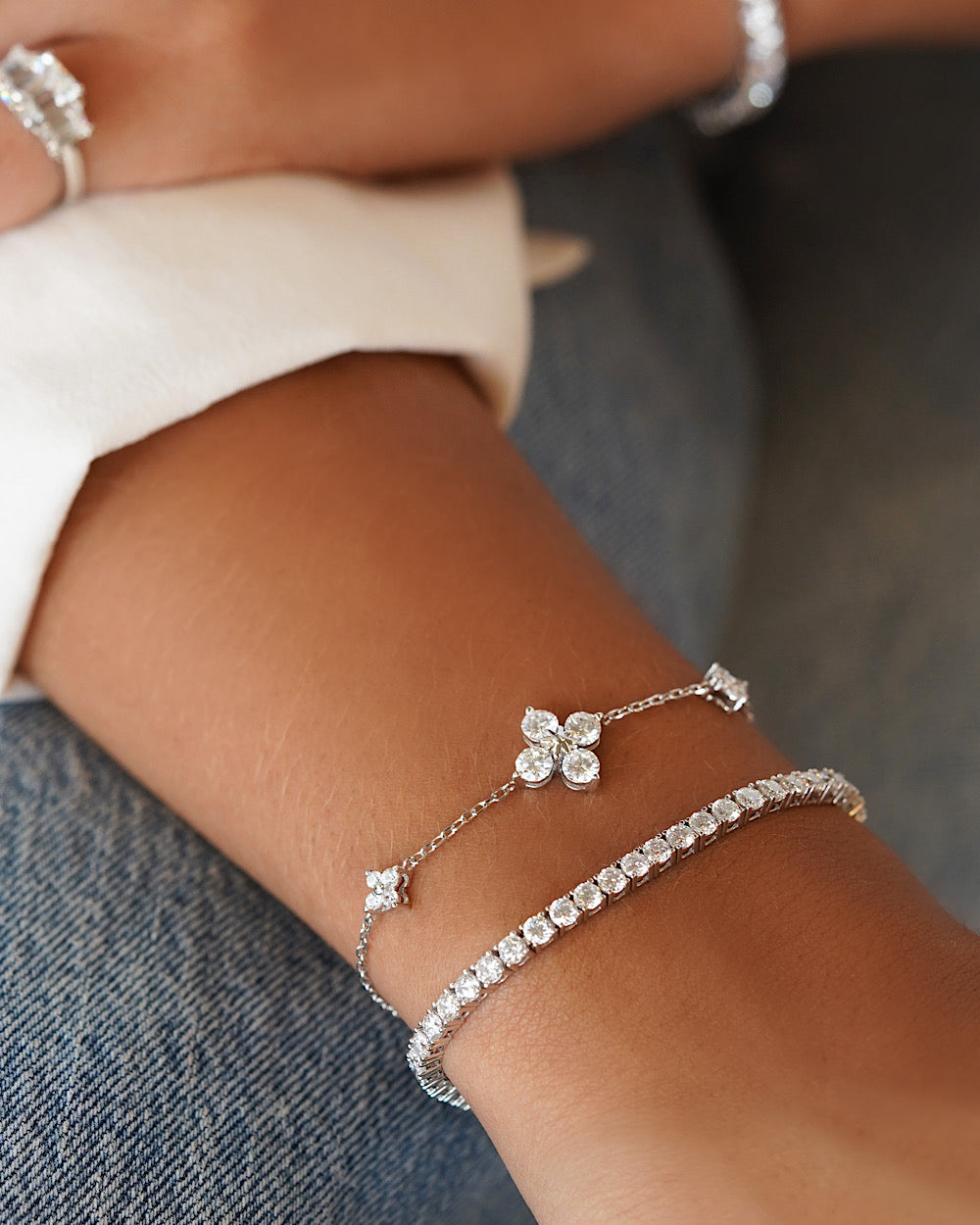 Pulseira Riviera 30 pontos Moissanite 4mm — detalhe 3 | IT STONE