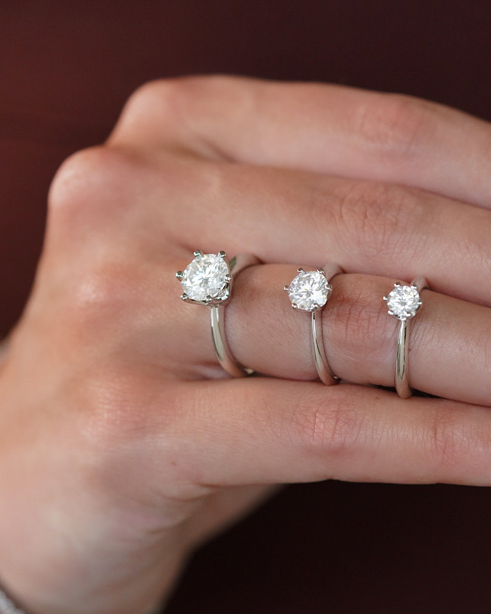 Anel Solitário Clássico Moissanite 0.5ct