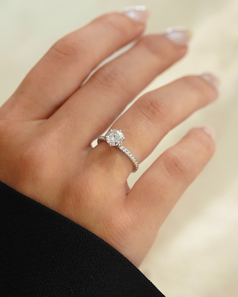 Anel Solitário Dakota Moissanite 1ct