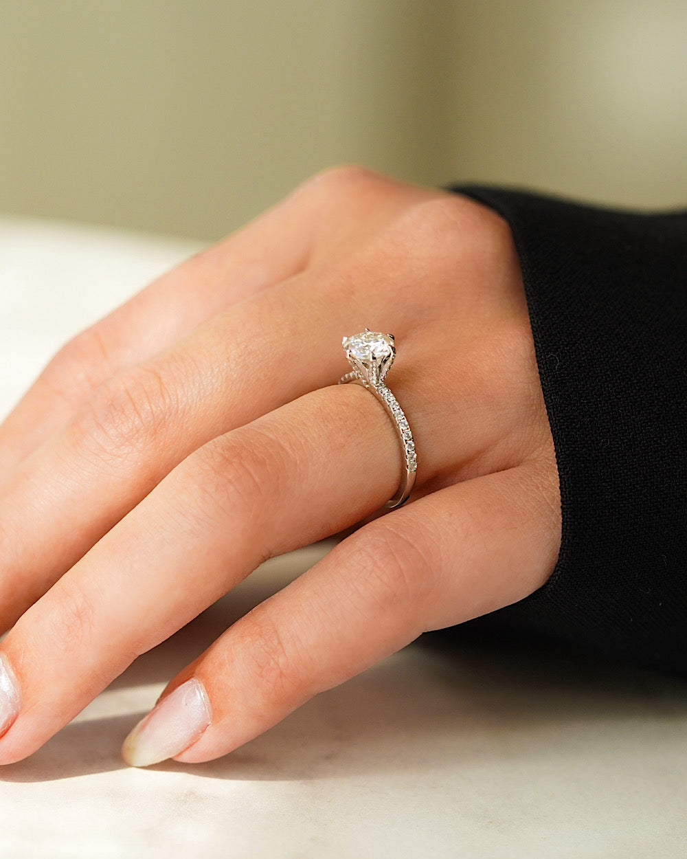 Anel Solitário Dakota Moissanite 1ct
