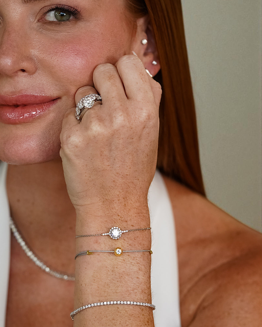 Pulseira Riviera Moissanites 2mm