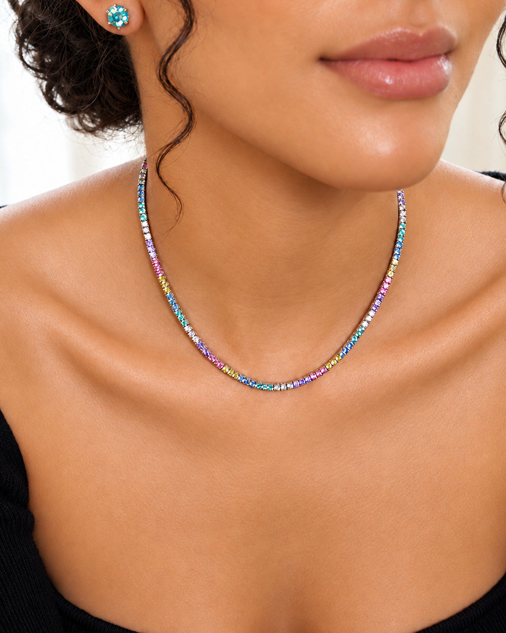 Colar Riviera Rainbow Candy Luxo