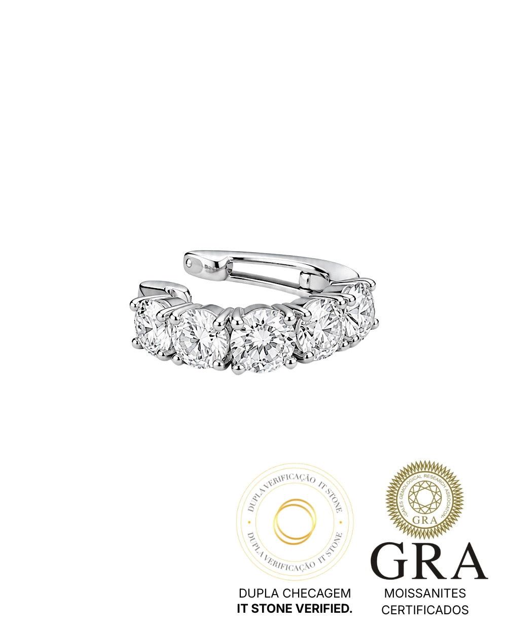 Piercing Falso Graduado Moissanite