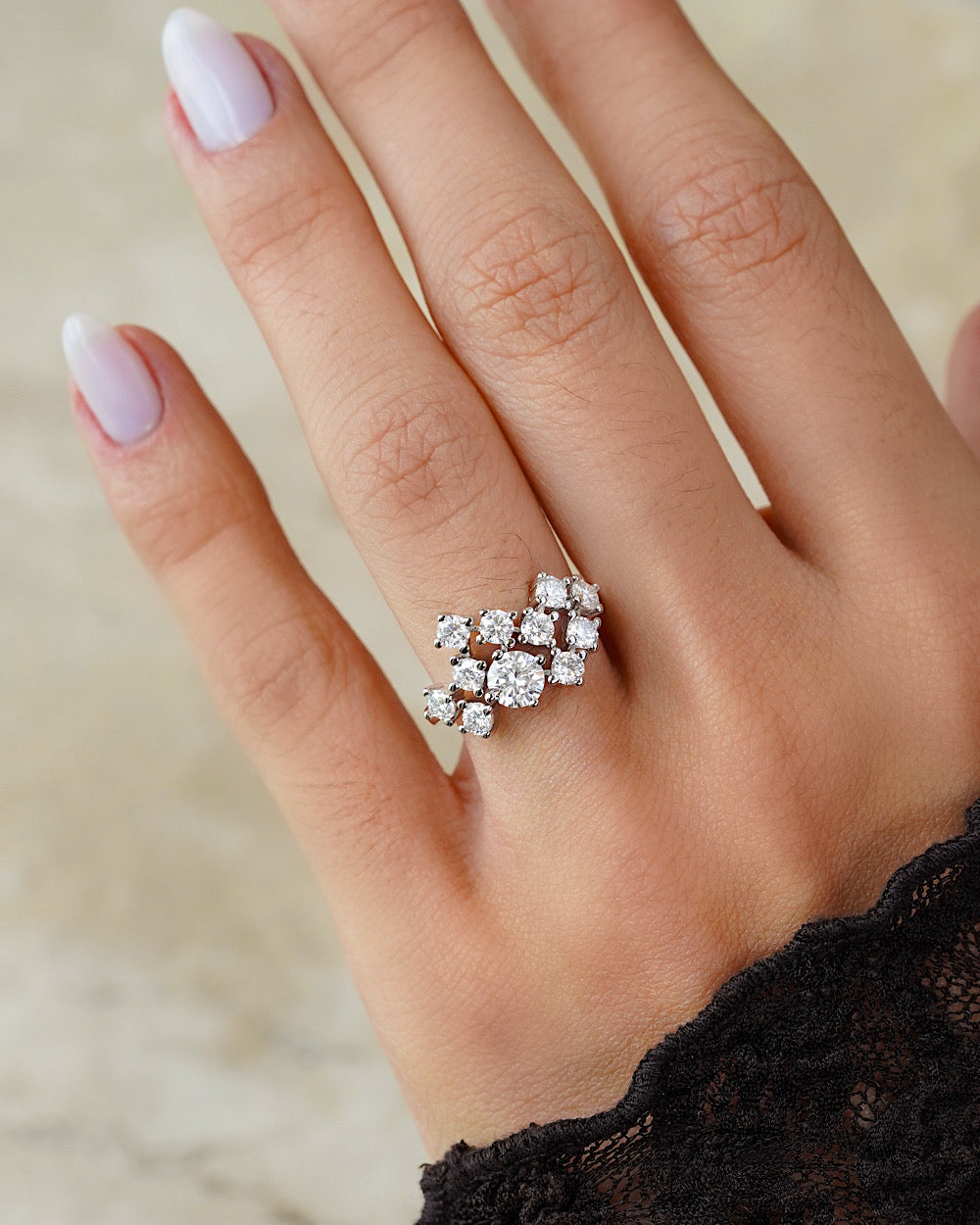 Anel Artemis Moissanite Luxo