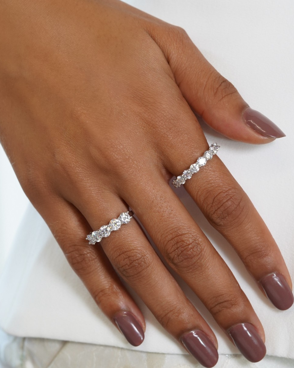 Aliança Eternity Moissanite 30 Pontos Luxo