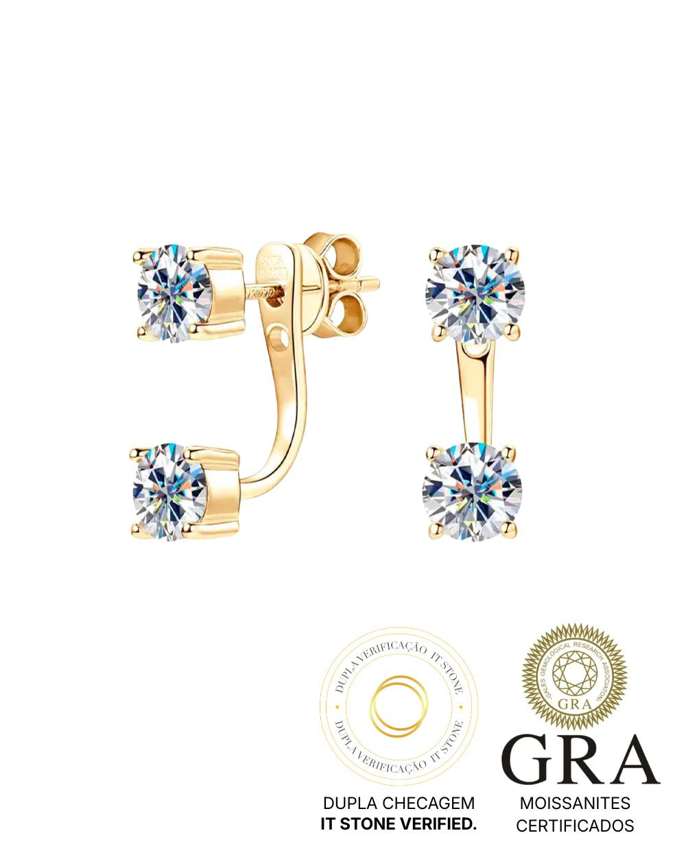 Ear Jacket Harper Moissanite Luxo