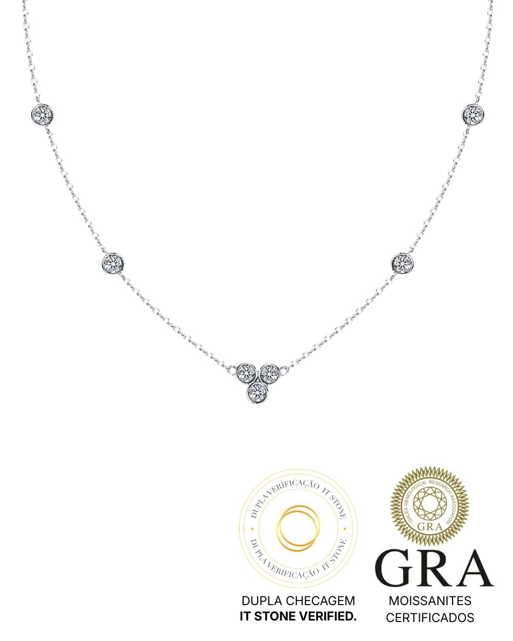 Colar Radiant Moissanites