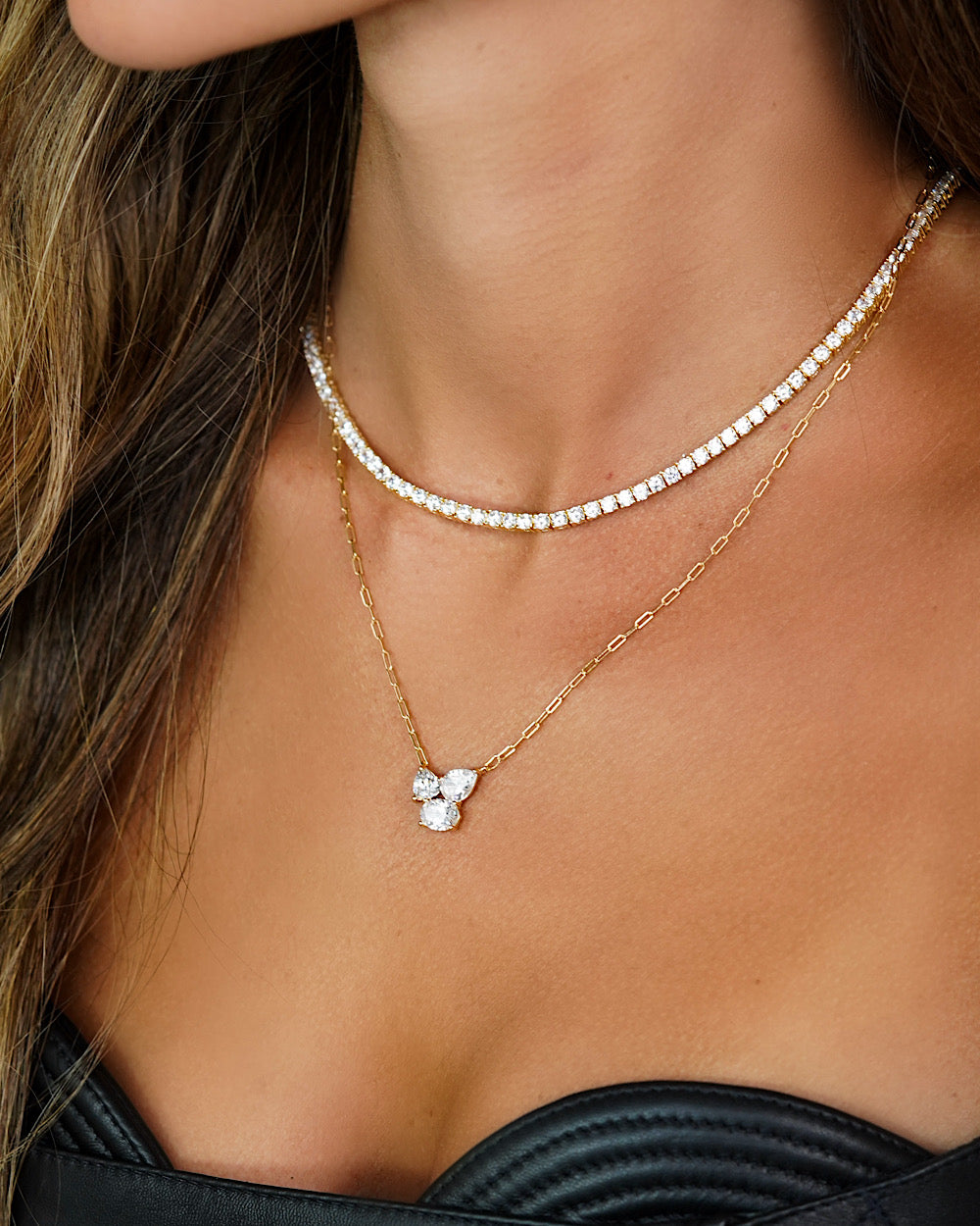 Colar Triplice Stones